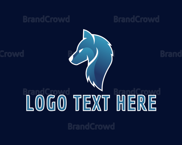 Gradient Wolf Head Logo