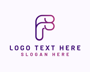 Application - Generic Gradient Letter F logo design