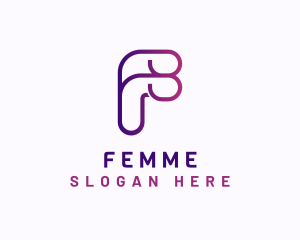 Generic Gradient Letter F logo design