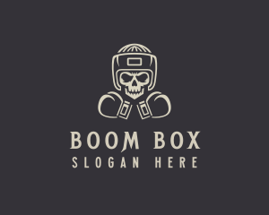 Skull Boxing Combat logo design