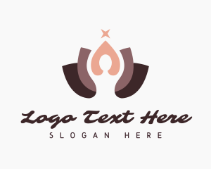 Healing - Elegant Yoga Lotus logo design
