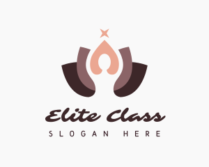 Elegant Yoga Lotus logo design