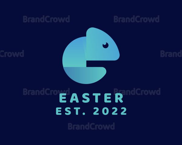 Gradient Blue Chameleon Logo