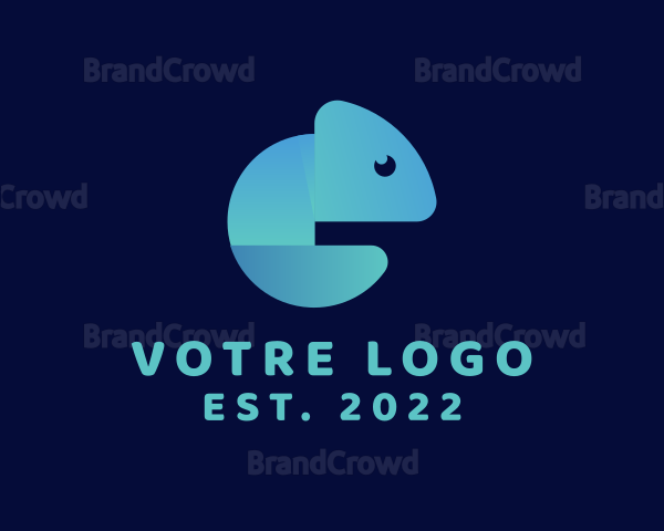 Gradient Blue Chameleon Logo