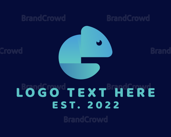 Gradient Blue Chameleon Logo