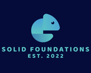 Ecommerce - Gradient Blue Chameleon logo design