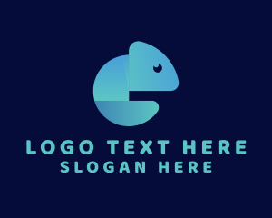 Gradient Blue Chameleon Logo