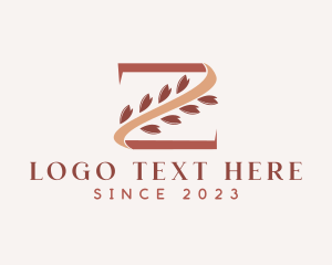 Letter Z - Garden Leaf Letter Z logo design