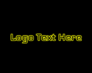 Yellow Glow Neon Logo