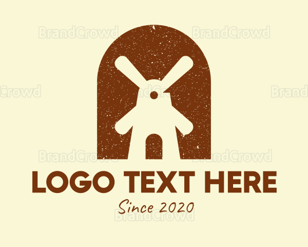 Rustic Countryside Windmill Logo