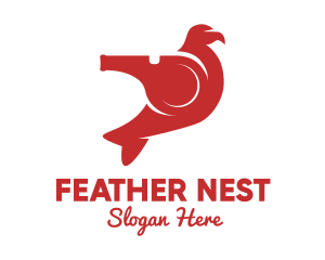Red Whistle Bird logo design