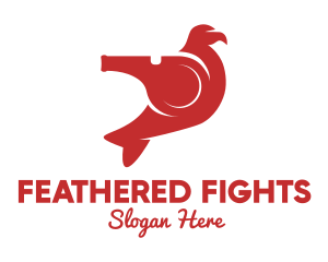 Red Whistle Bird logo design