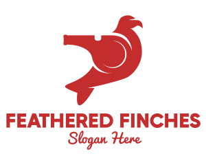 Red Whistle Bird logo design