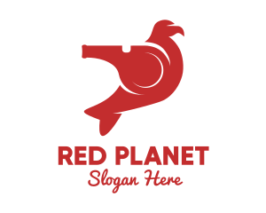 Red Whistle Bird logo design