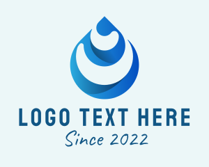 Clean - 3D Drinking Water Droplet logo design