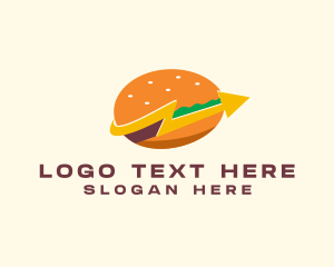 Delivery - Fast Food Burger Hamburger logo design