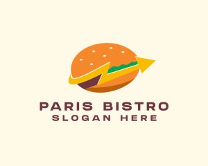 Fast Food Burger Hamburger logo design