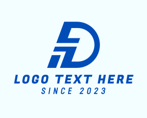 Software - Fast Tech Letter D logo design