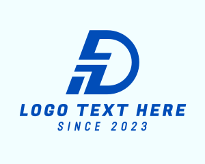 Letter D - Fast Tech Letter D logo design