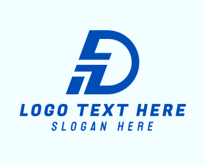 Fast Tech Letter D Logo