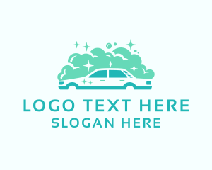 Drive Thru - Clean Car Wash Bubbles logo design