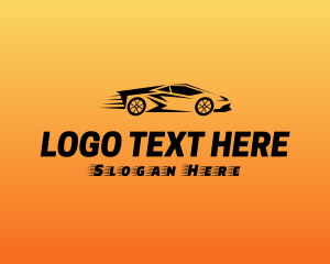 Sedan - Speed Luxury Car logo design