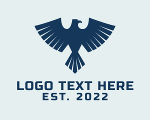 Gold Eagle - Falcon Military Air Force logo design