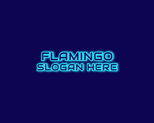 Program - Futuristic Blue Neon Signage logo design