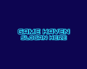 Gaming - Futuristic Blue Neon Signage logo design