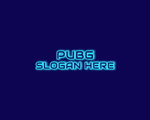 Software - Futuristic Blue Neon Signage logo design