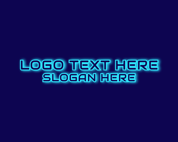 Cleaner - Futuristic Blue Neon Signage logo design