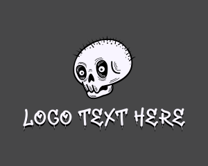 Skate - Punk Tattoo Skull logo design