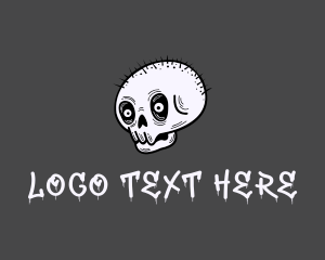 Dj - Punk Tattoo Skull logo design