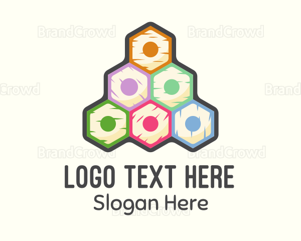 Colorful Pencils Pyramid Logo