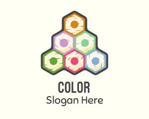Colorful Pencils Pyramid logo design