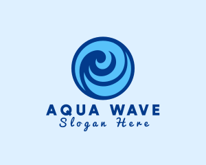 Ocean Wave Swirl logo design