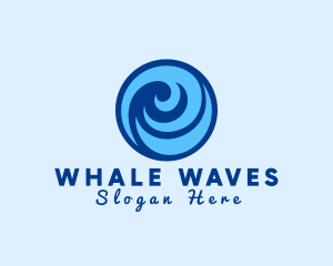 Ocean Wave Swirl logo design