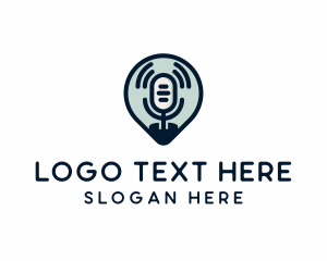 Radio - Location Mic Music Podcast logo design