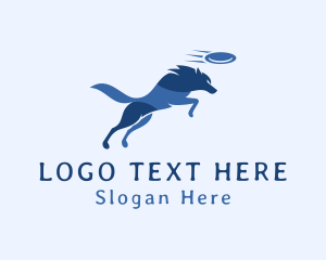 Dog Training - Wolf Frisbee Dog Toy logo design