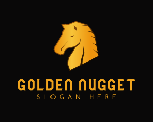 Wild Golden Mustang logo design