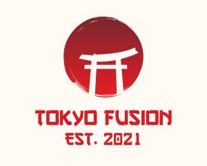 Tokyo - Cultural Shrine Gate logo design