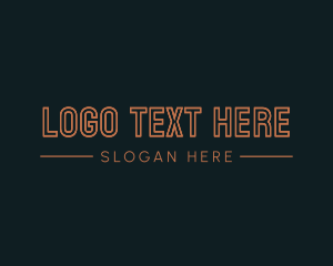 Slanted - Creative Line Wordmark logo design