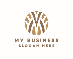Modern Business Letter M  logo design
