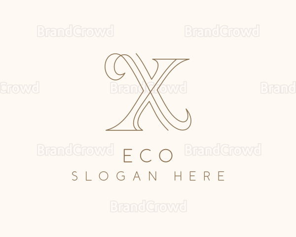 Boutique Fashion Letter X Logo