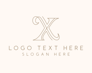 Event Styling - Boutique Fashion Letter X logo design