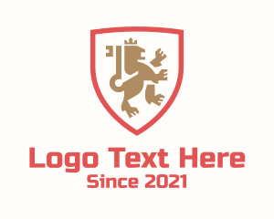 Shield - Royal Lion Crest logo design