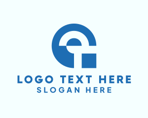 Blue Digital Tech Letter G logo design