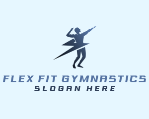 Athlete - Athlete Human Lightning logo design