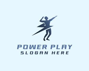 Athlete - Athlete Human Lightning logo design