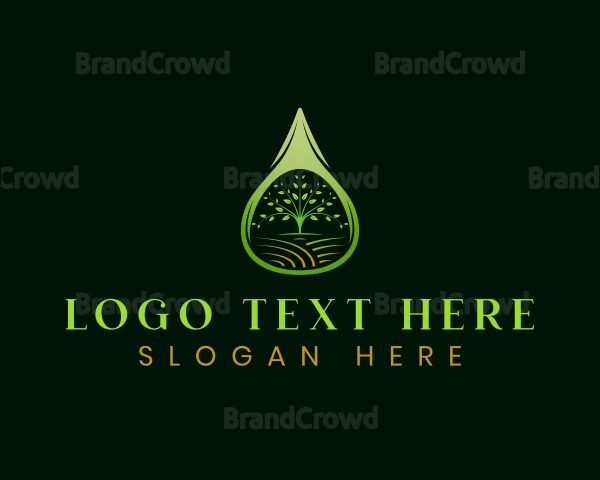 Organic Garden Plant Logo